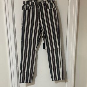 Frame Denim Black and White Striped